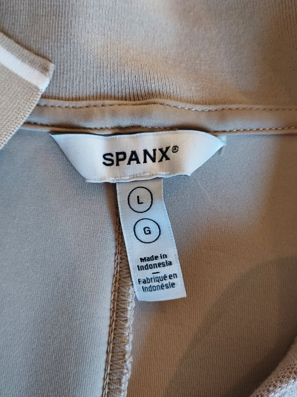 Spanx Air Essentials Pique Polo Midi Dress in Ashwood Size Large - Picture 9 of 12